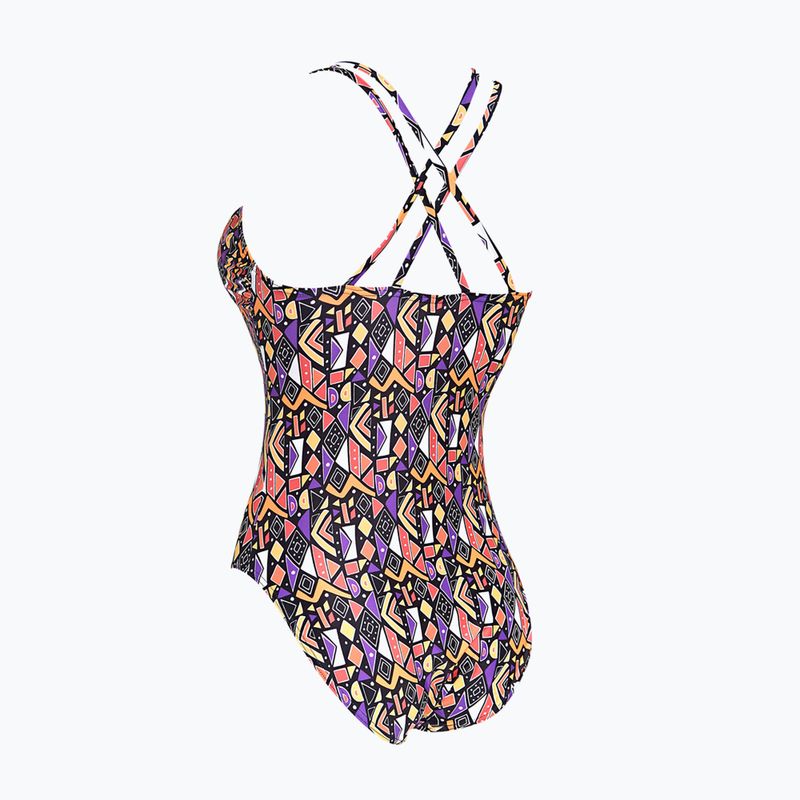 Strój pływacki jednoczęściowy damski Zoggs Culture Jam Crossback purple/orange/white/red 2