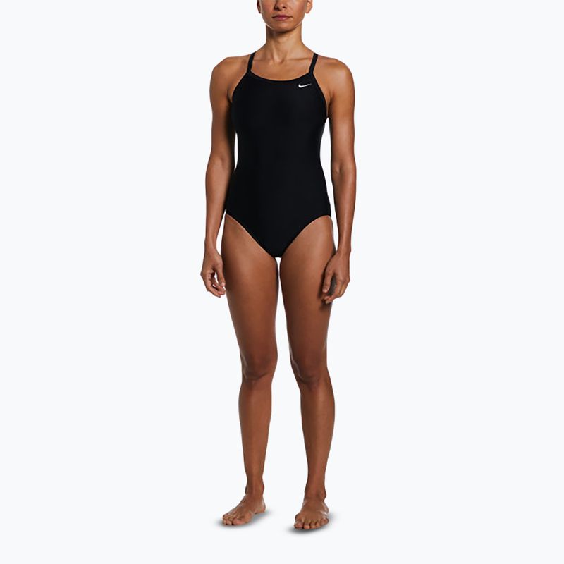 Strój pływacki jednoczęściowy damski Nike Solid Racerback black 2