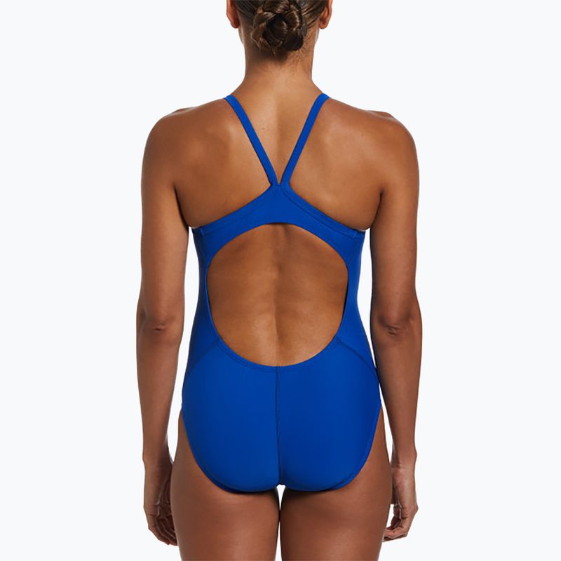 Strój pływacki jednoczęściowy damski Nike Solid Racerback game royal 3
