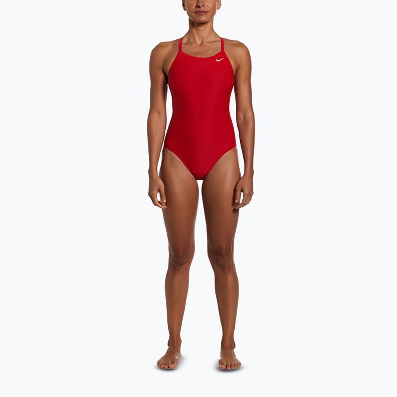Strój pływacki jednoczęściowy damski Nike Solid Racerback university red 2