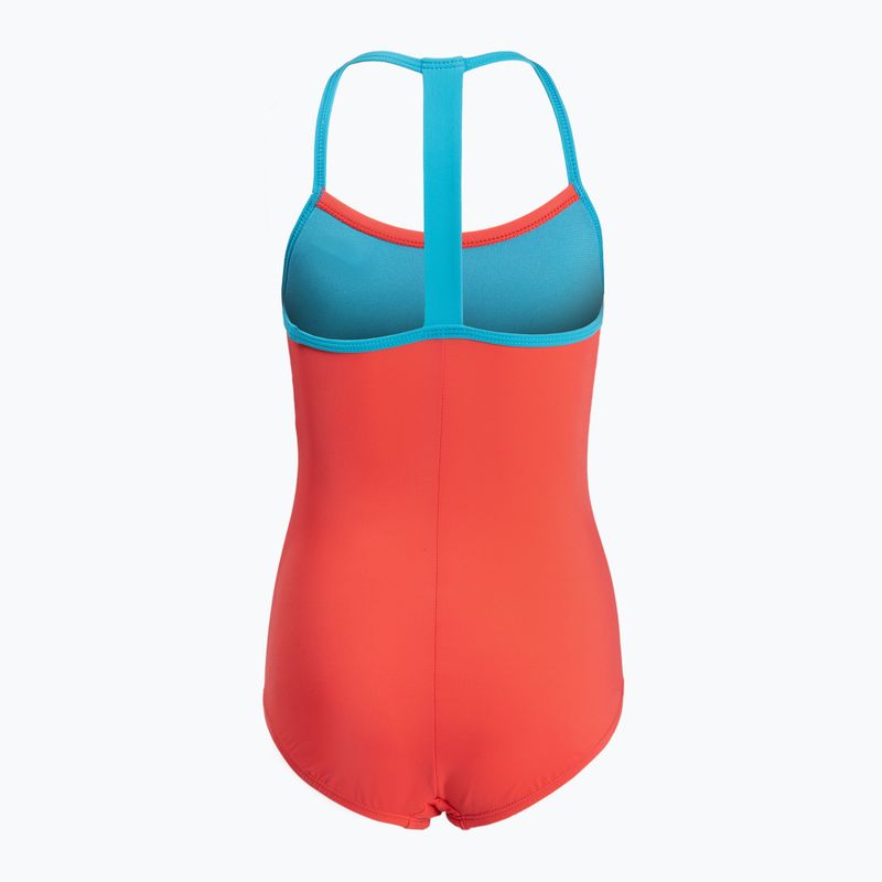 Strój pływacki jednoczęściowy dziecięcy Nike Solid ember glow 2