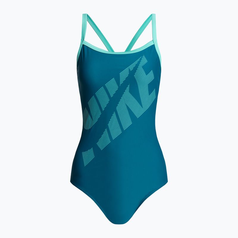 Strój pływacki jednoczęściowy damski Nike Tilt Logo blue
