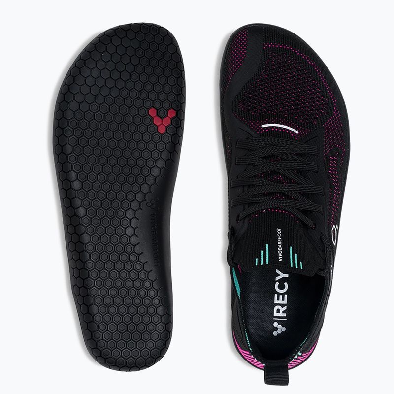Buty barefoot damskie Vivobarefoot Primus Lite Knit obsidian/ vibrant pink 5