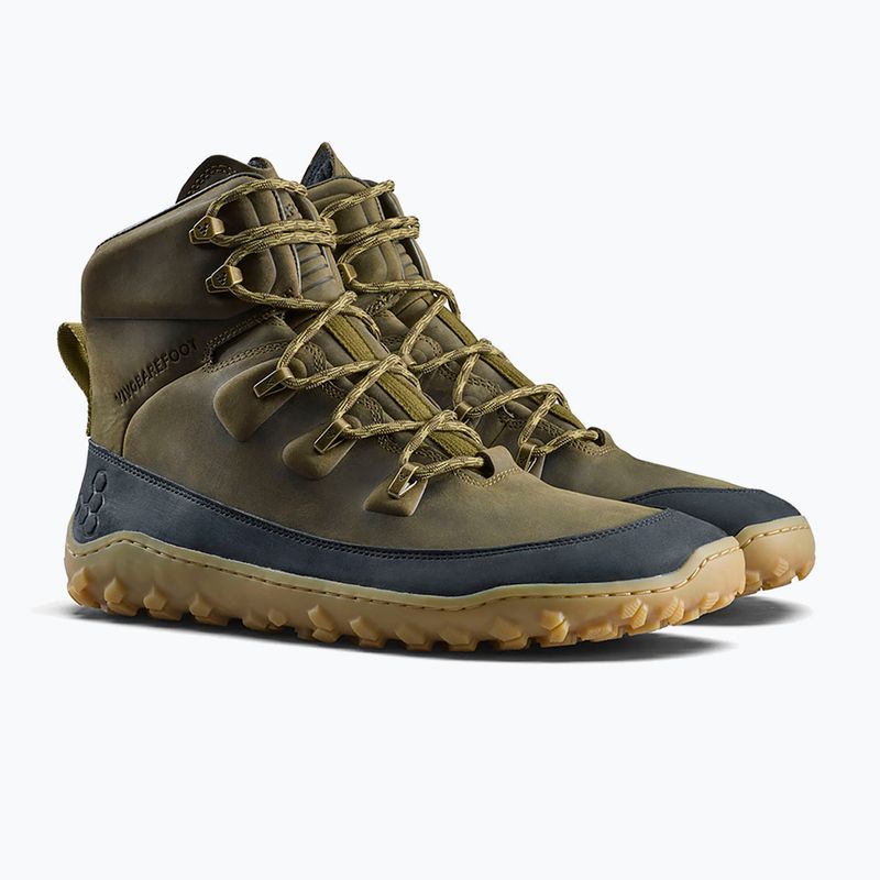 Buty barefoot męskie Vivobarefoot Tracker Leather dark olive 3