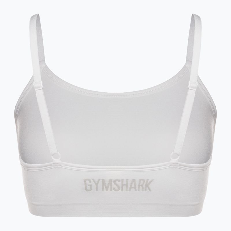 Biustonosz treningowy Gymshark Seamless Bralette High Neck white 6