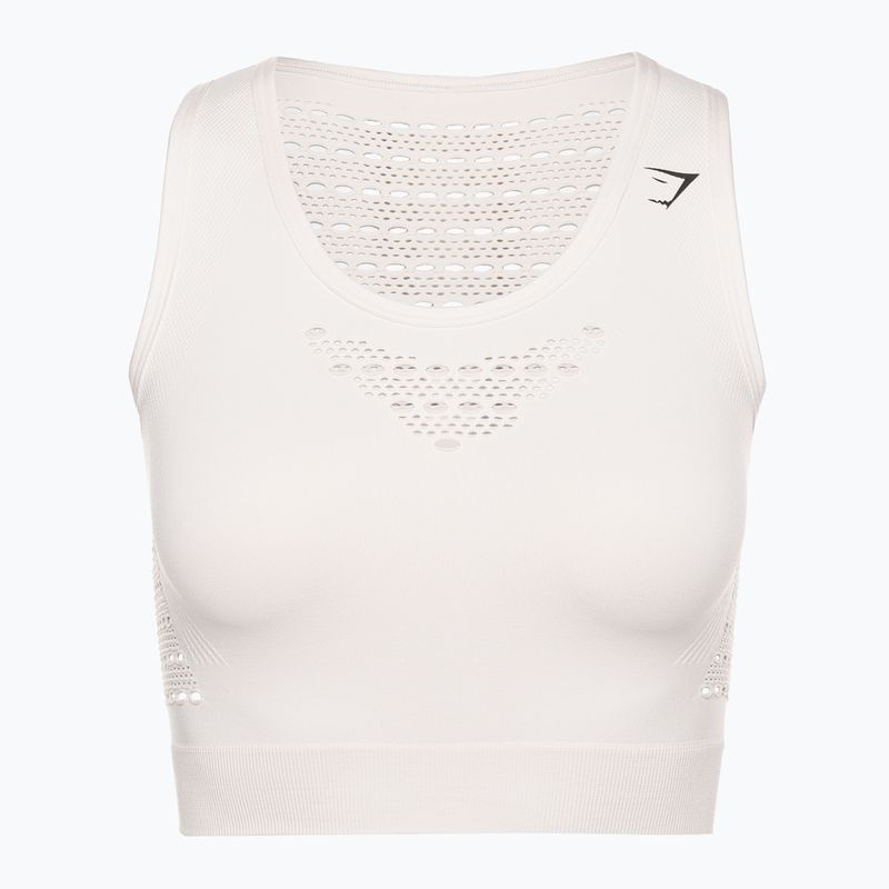 Top treningowy damski Gymshark Energy Seamless Crop Top cream white 5