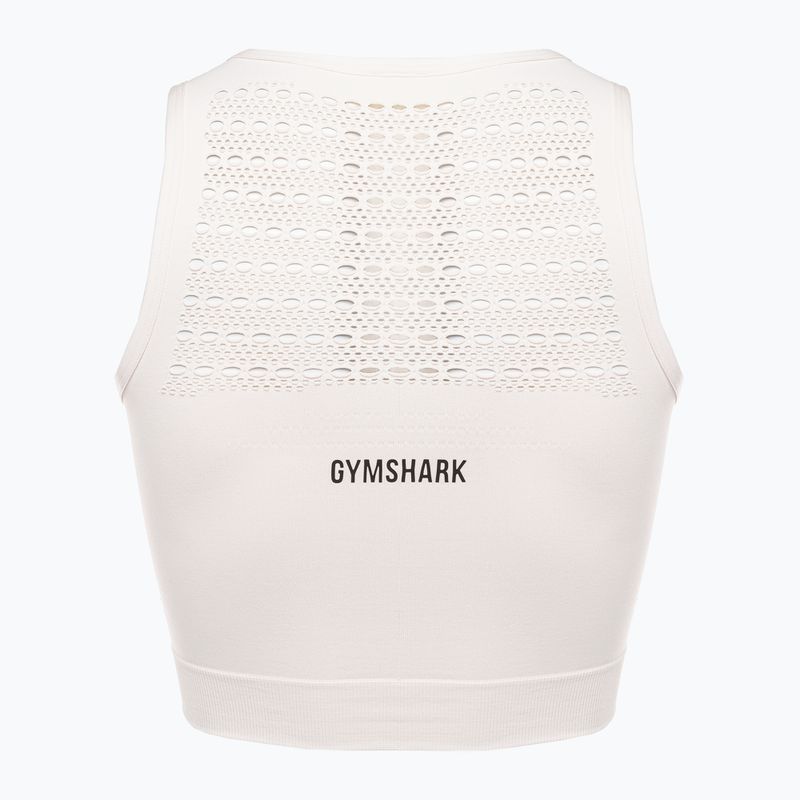 Top treningowy damski Gymshark Energy Seamless Crop Top cream white 6