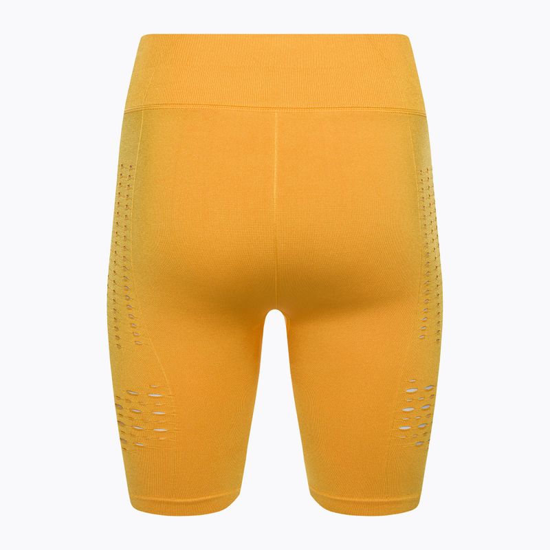 Spodenki treningowe damskie Gymshark Flawless Shine Seamless saffron/yellow 6