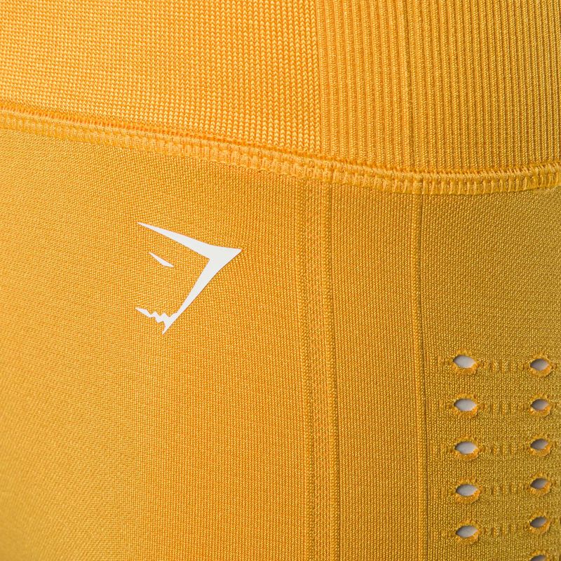 Spodenki treningowe damskie Gymshark Flawless Shine Seamless saffron/yellow 7