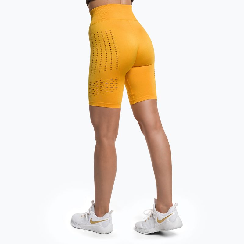 Spodenki treningowe damskie Gymshark Flawless Shine Seamless saffron/yellow 3