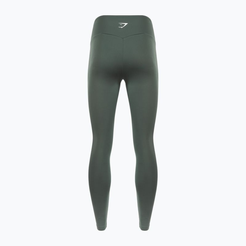 Legginsy treningowe damskie Gymshark Training Full Length obsidian/green 2