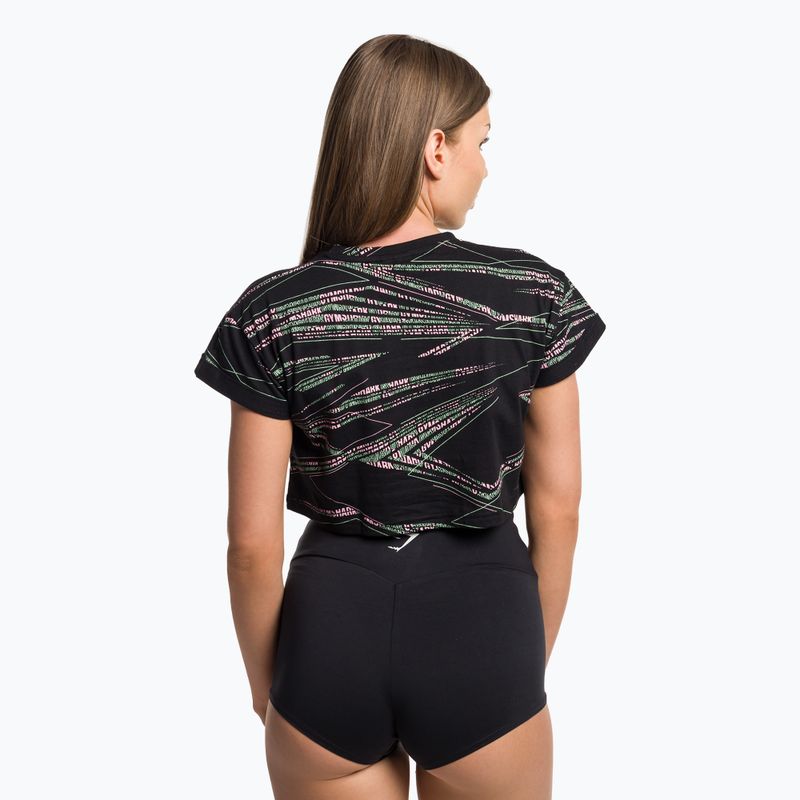 Top treningowy damski Gymshark Zone Graphic Crop black/lime 3