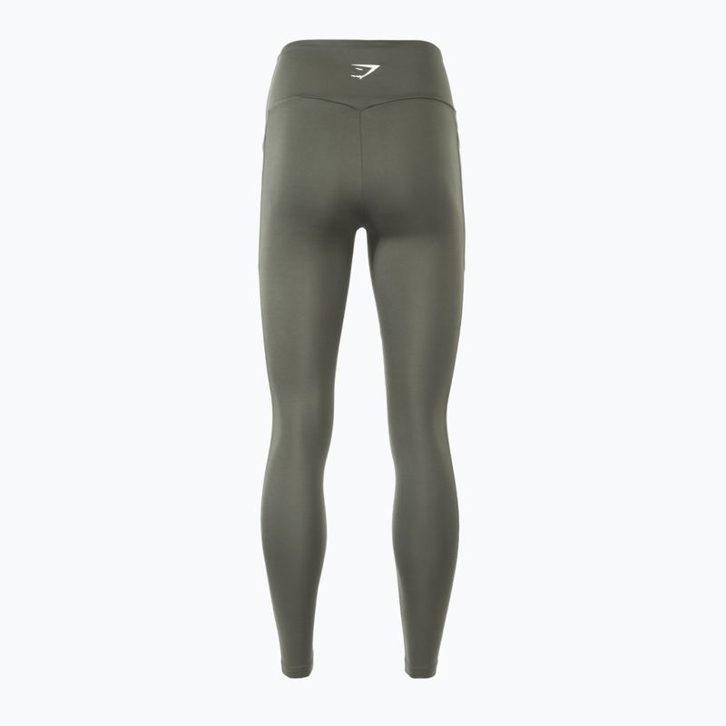 Legginsy treningowe damskie Gymshark Training Mesh green 2