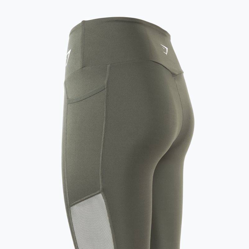 Legginsy treningowe damskie Gymshark Training Mesh green 5