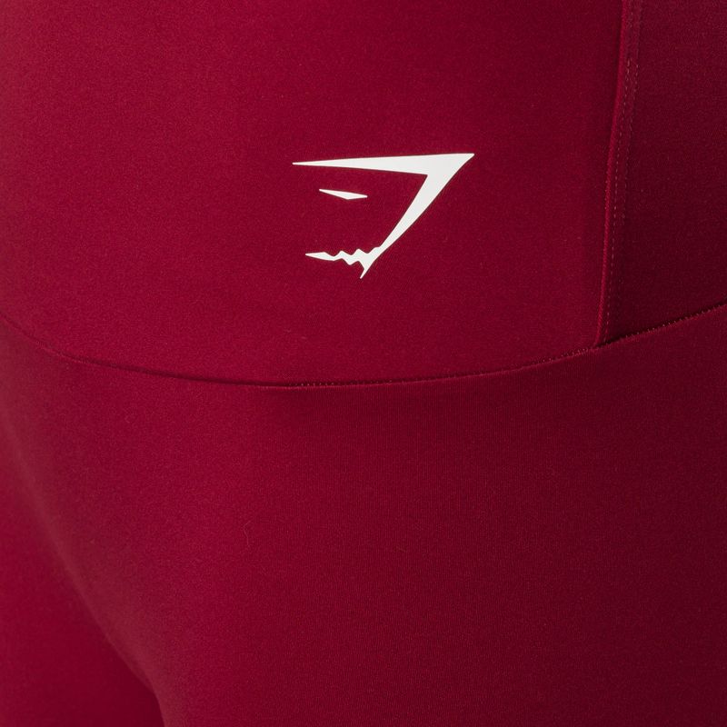 Legginsy treningowe damskie Gymshark Training Full Lenght burgundy/white 7