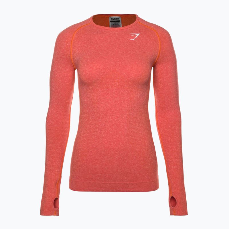 Longsleeve treningowy damski Gymshark Vital Seamless Top red/orange/white 5