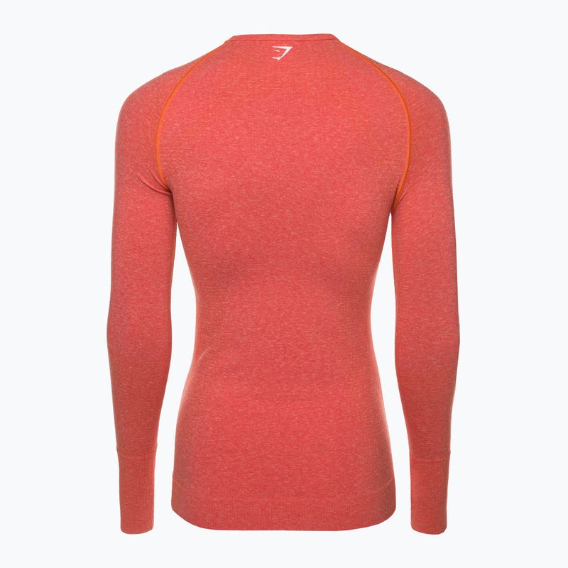 Longsleeve treningowy damski Gymshark Vital Seamless Top red/orange/white 6