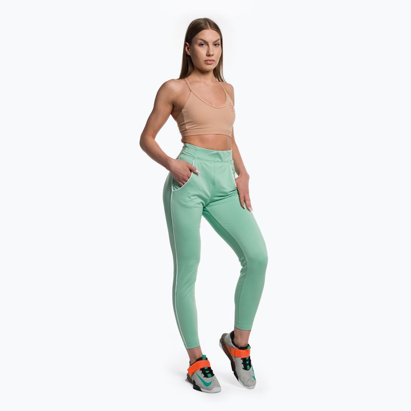 Spodnie treningowe damskie Gymshark Recess Track cactus green 2