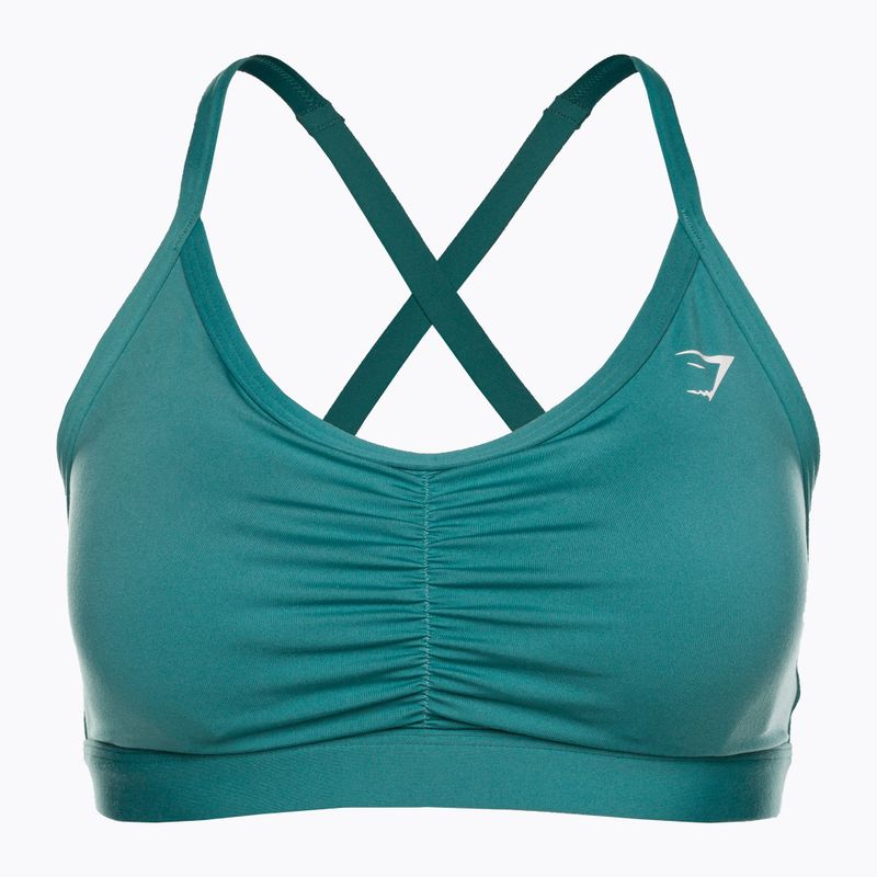 Biustonosz treningowy Gymshark Ruched Training Sports fauna teal 5