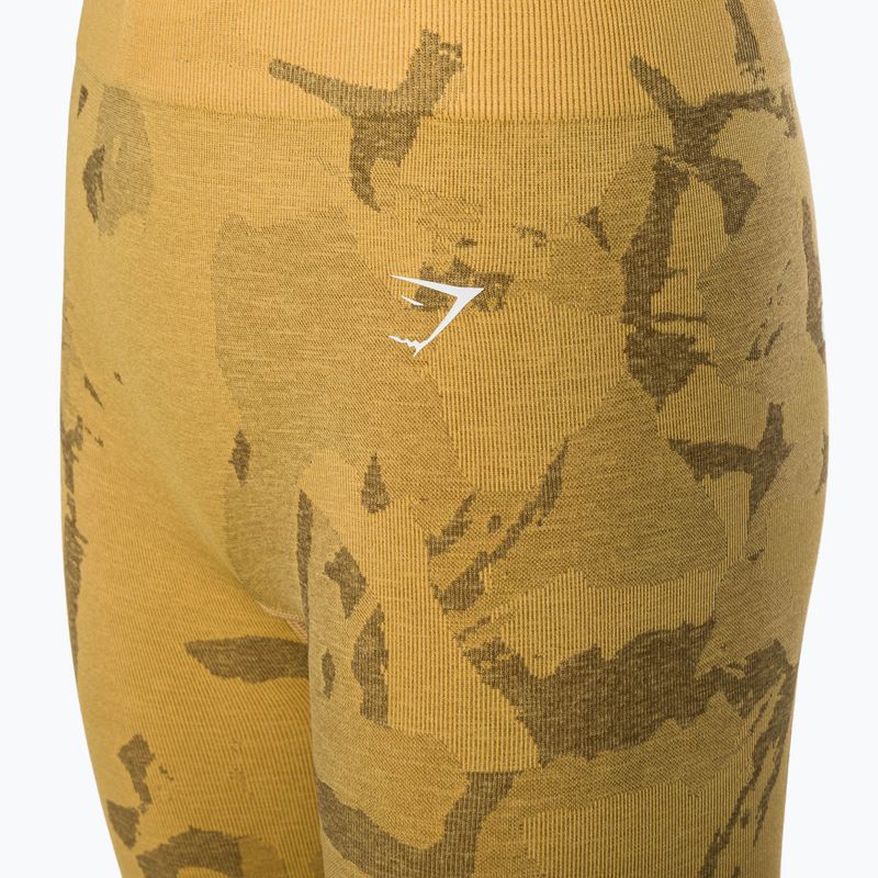 Legginsy treningowe damskie Gymshark Adapt Camo Savanna Seamless yellow/white 7