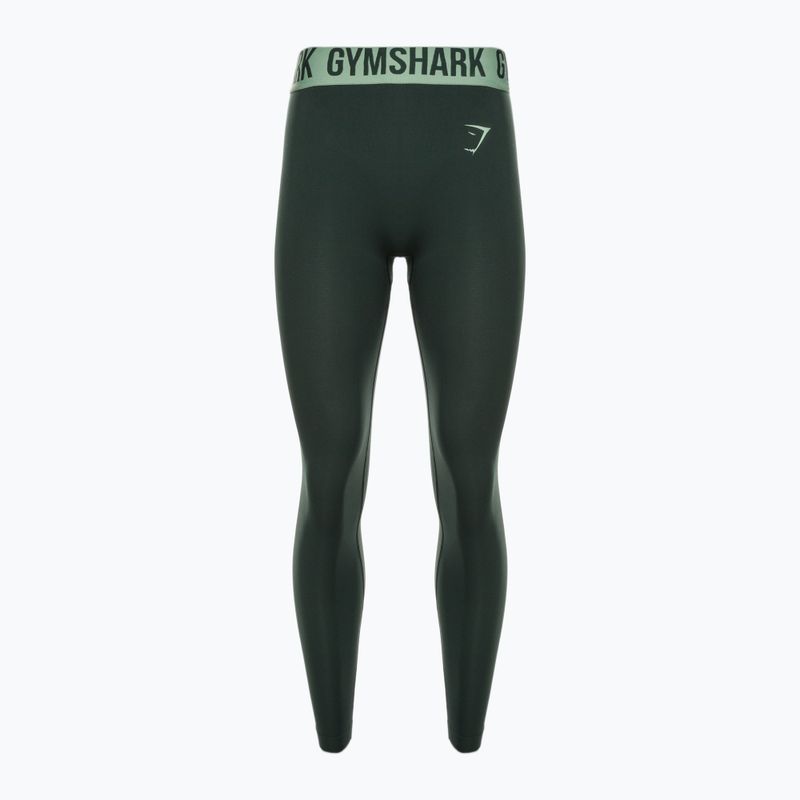 Legginsy treningowe damskie Gymshark Fit obsidian green 5