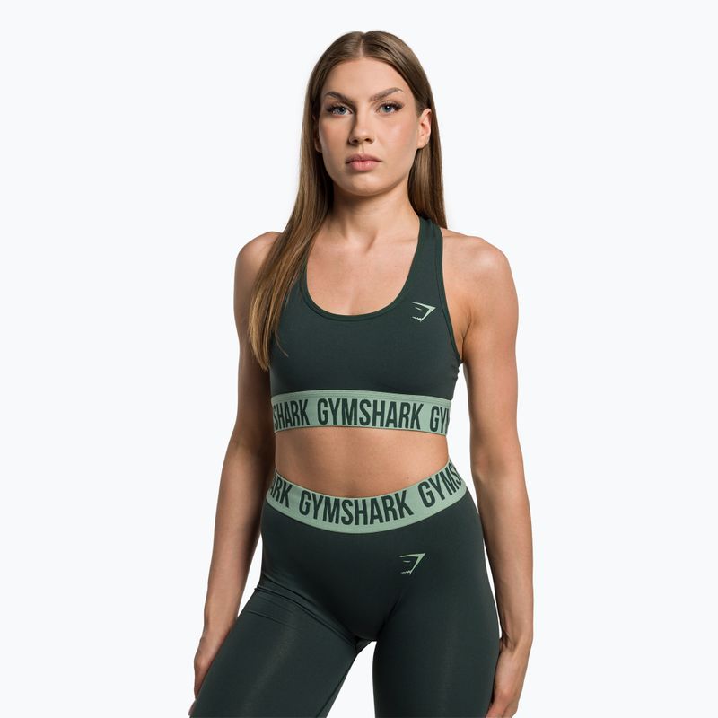 Biustonosz treningowy Gymshark Fit Sports green