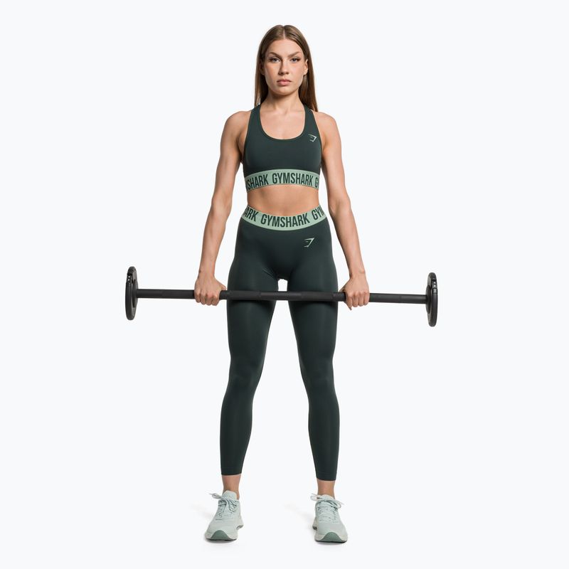 Biustonosz treningowy Gymshark Fit Sports green 2