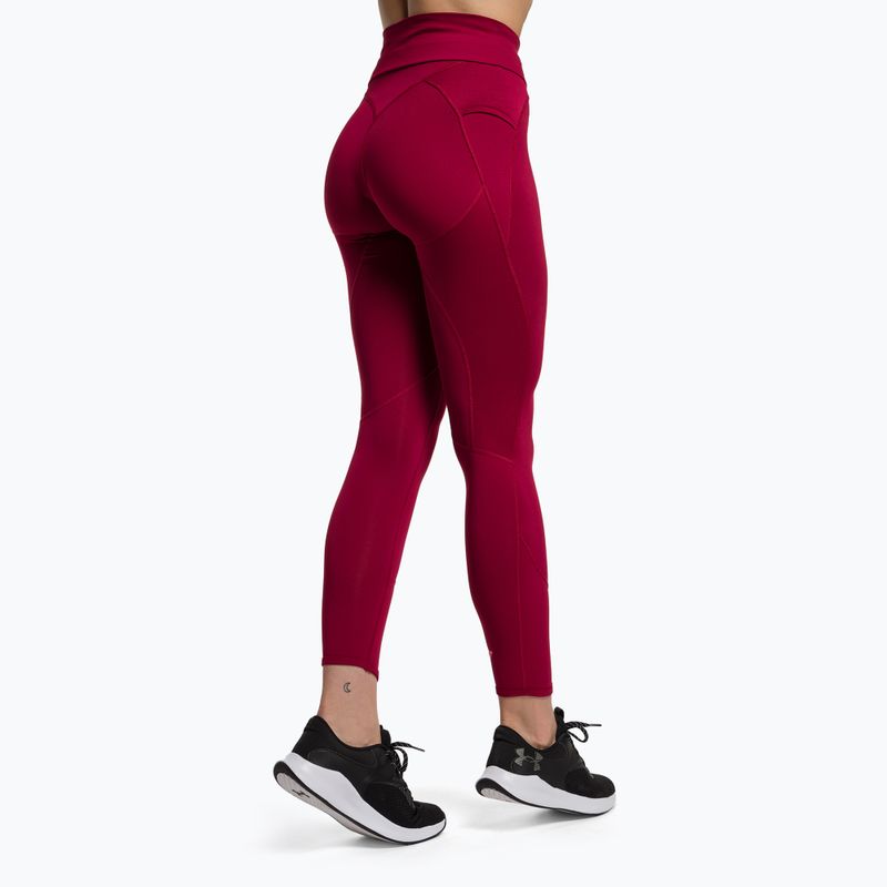 Legginsy treningowe damskie Gymshark Pulse burgundy red 3