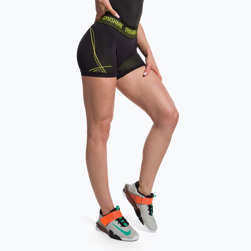 Spodenki treningowe damskie Gymshark Apex Seamless Low Rise green/black