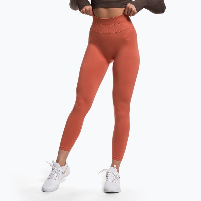 Legginsy treningowe damskie Gymshark Studio earth orange