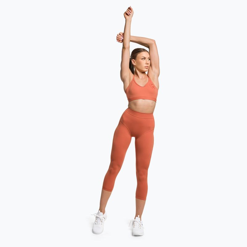 Biustonosz treningowy Gymshark KK Twins Sports earth orange 2