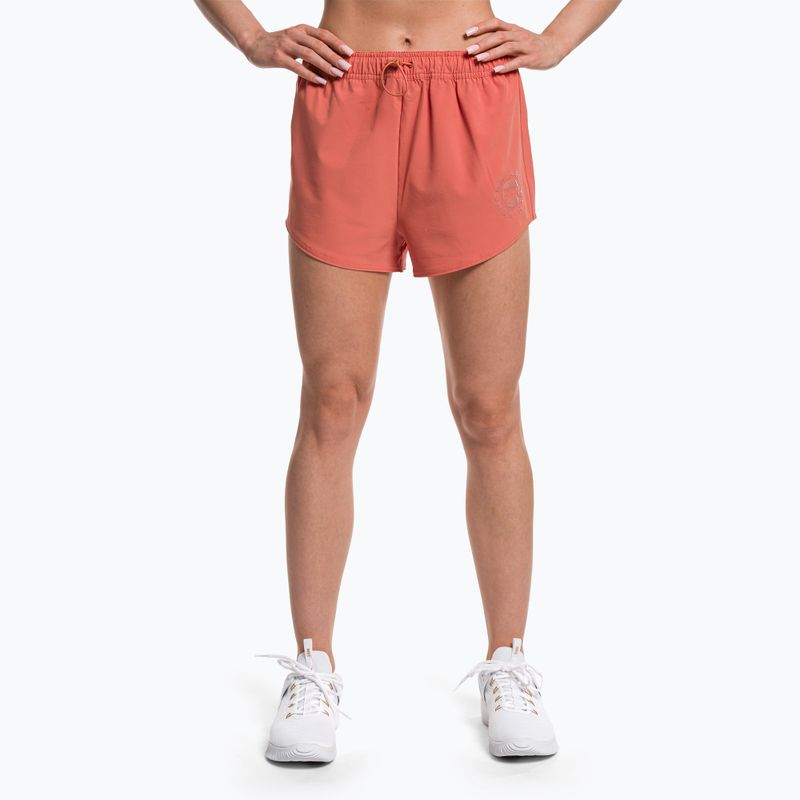 Spodenki treningowe damskie Gymshark KK Twins Woven earth orange