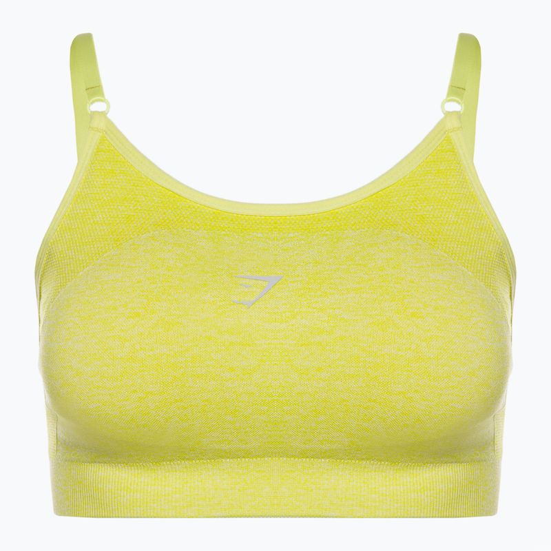 Biustonosz treningowy Gymshark Flex Strappy Sports glitch yellow marl 5