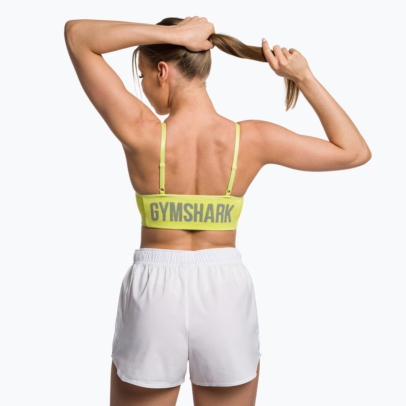 Biustonosz treningowy Gymshark Flex Strappy Sports glitch yellow marl 3