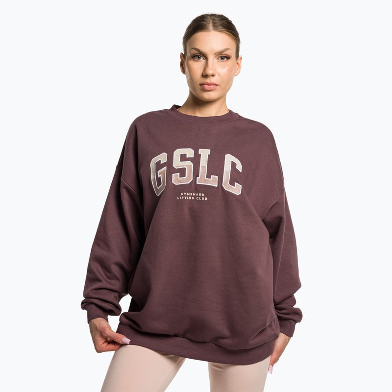 Bluza treningowa damska Gymshark Gfx Gslc Oversized brown