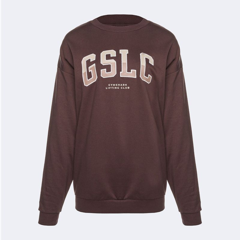 Bluza treningowa damska Gymshark Gfx Gslc Oversized brown 5