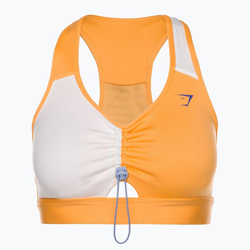 Biustonosz treningowy Gymshark Pulse Sports apricot orange/white 6