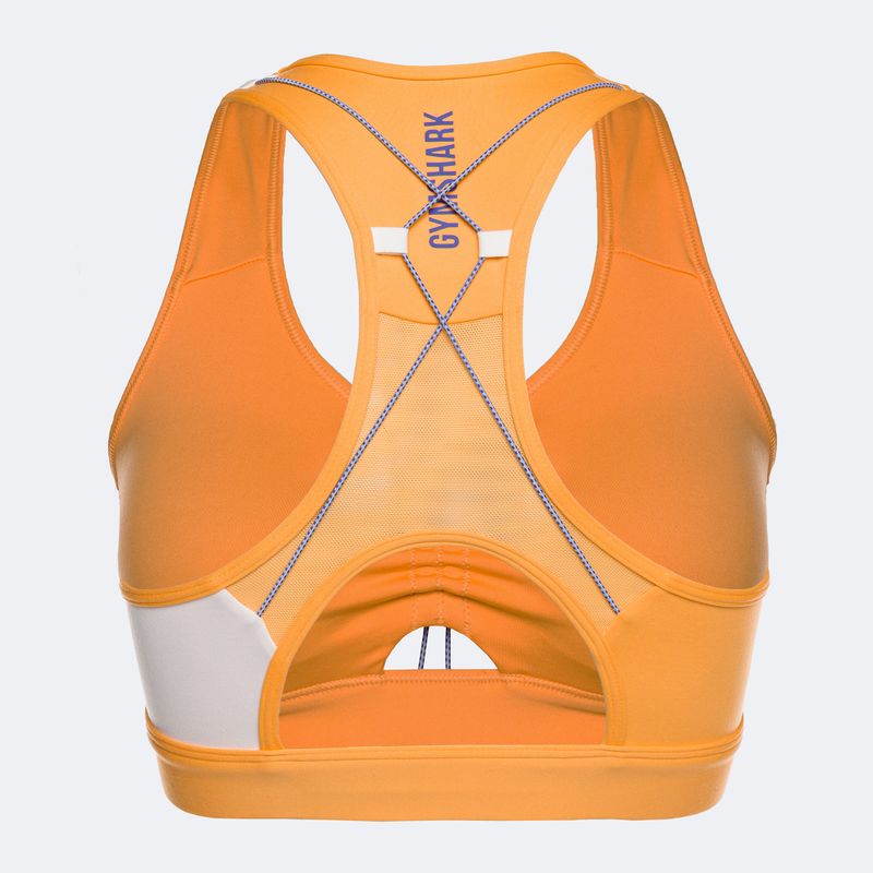 Biustonosz treningowy Gymshark Pulse Sports apricot orange/white 7