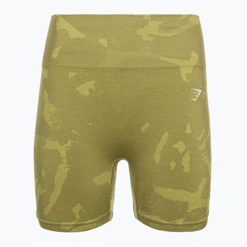 Spodenki treningowe damskie Gymshark Adapt Camo Savanna Seamless green 5