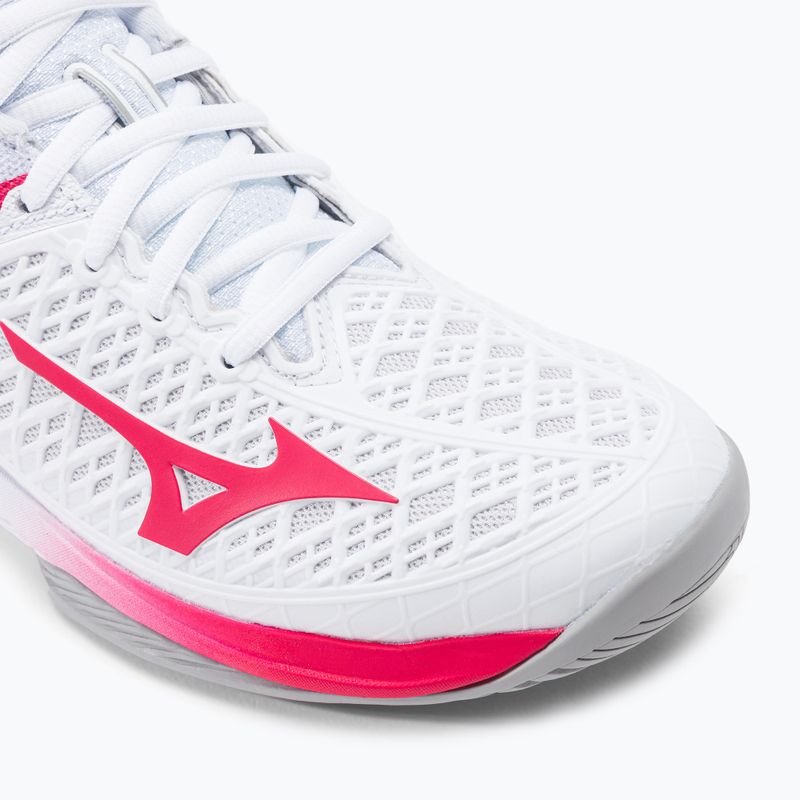 Buty do tenisa damskie Mizuno Wave Exceed Tour 4 AC white/rose red/nimbus cloud 7