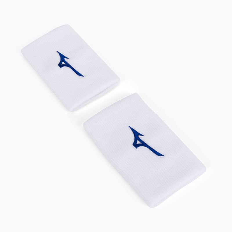 Frotki na nadgarstek Mizuno Wristband Long 2 szt. white/blue