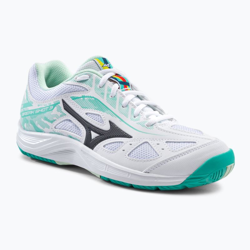 Buty do tenisa damskie Mizuno Break Shot 3 AC biało-zielone 61GA212623