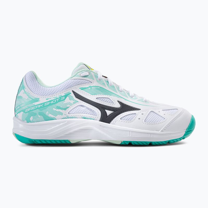 Buty do tenisa damskie Mizuno Break Shot 3 AC biało-zielone 61GA212623 2