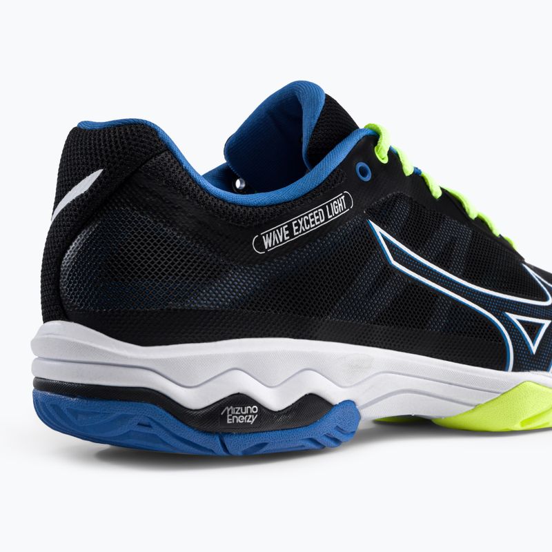 Buty do tenisa męskie Mizuno Wave Exceed Light AC black/neo lime/super sonic 8