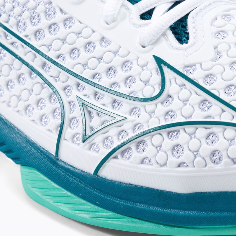 Buty do tenisa męskie Mizuno Wave Exceed Tour 5 AC white/ moroccanb/turquoise 7