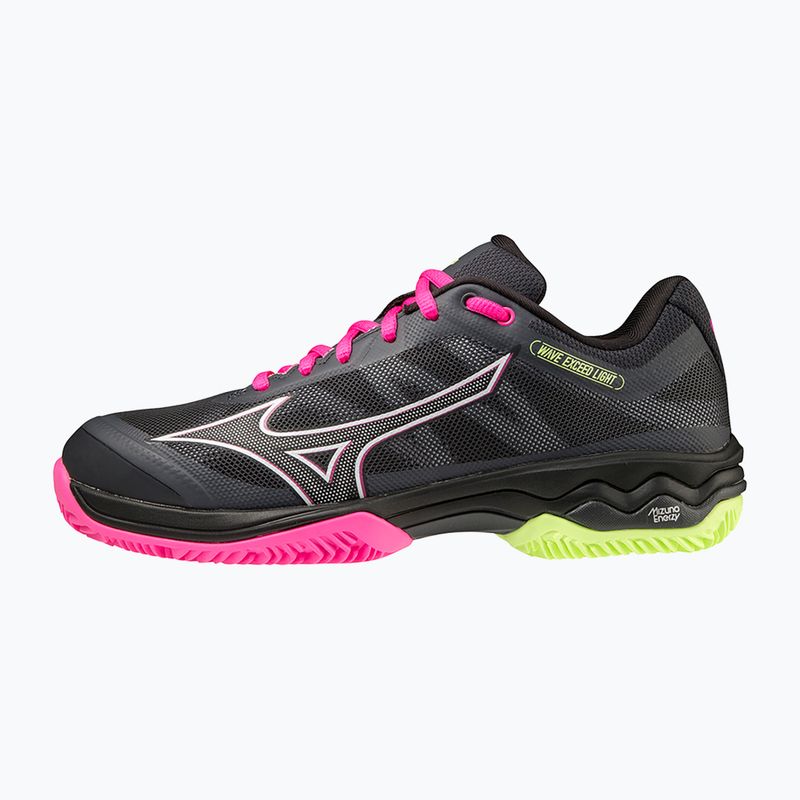 Buty do padla damskie Mizuno Wave Exceed Light Padel ebony/pink glo/neo lime 10