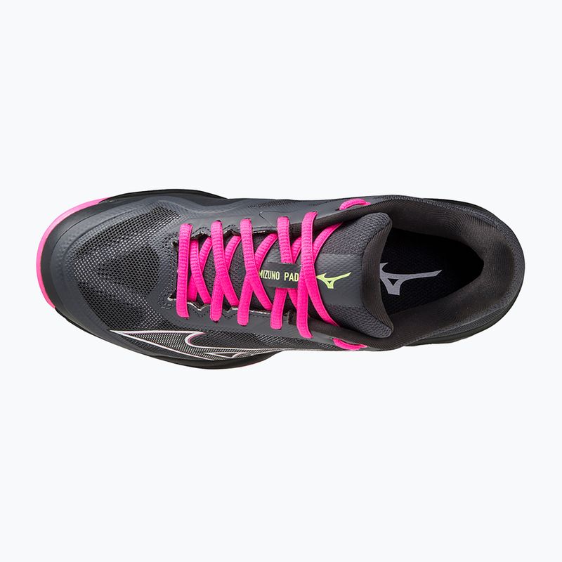 Buty do padla damskie Mizuno Wave Exceed Light Padel ebony/pink glo/neo lime 12
