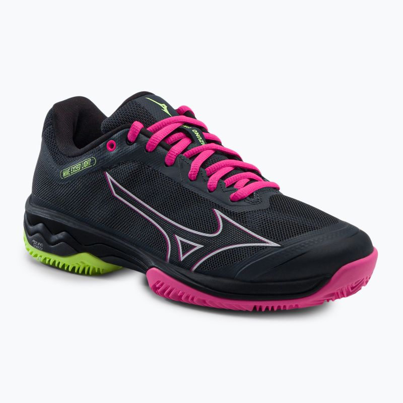 Buty do padla damskie Mizuno Wave Exceed Light Padel ebony/pink glo/neo lime