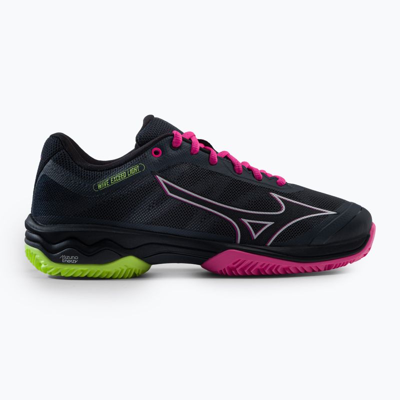 Buty do padla damskie Mizuno Wave Exceed Light Padel ebony/pink glo/neo lime 2
