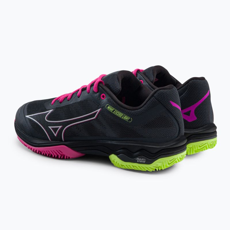 Buty do padla damskie Mizuno Wave Exceed Light Padel ebony/pink glo/neo lime 3